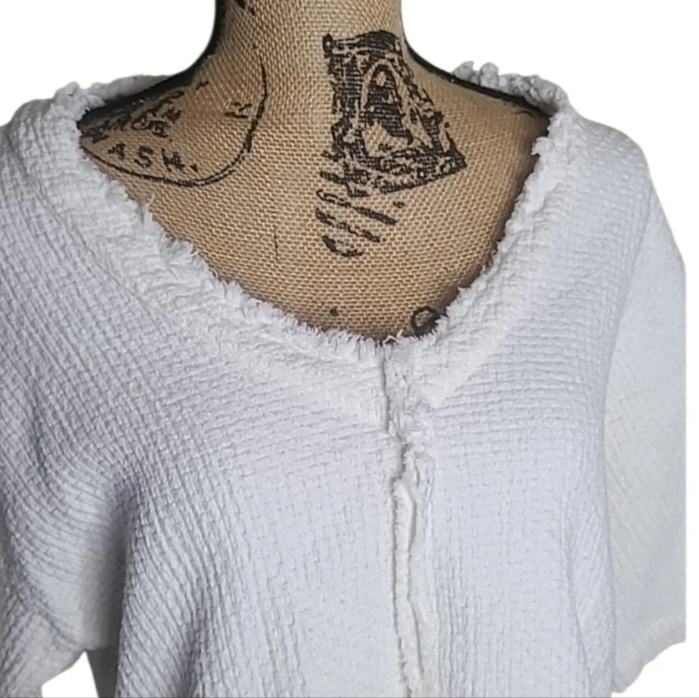 Free People IvoryTweed Boxy Fit Crop Top